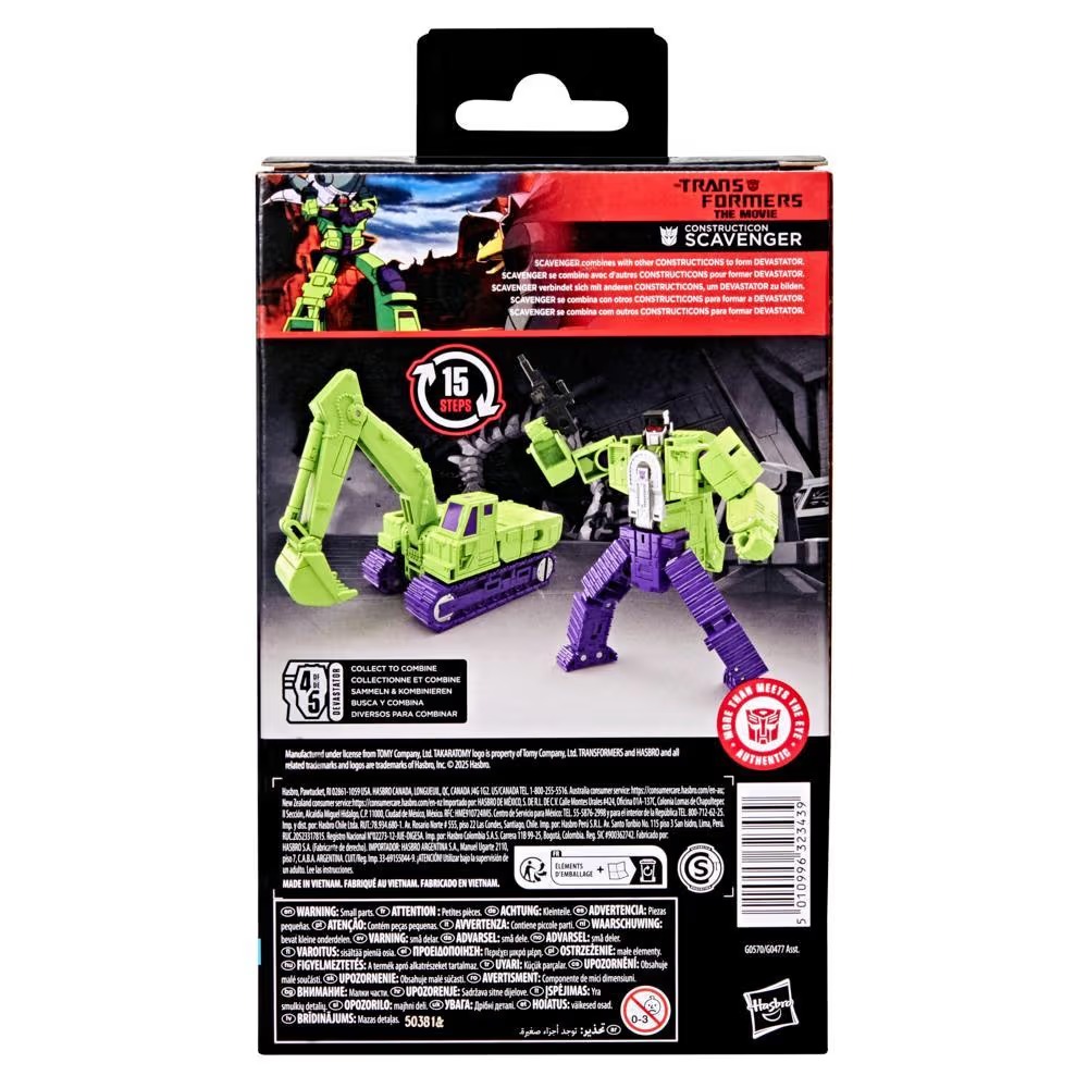Hasbro Transformers Studio Series Deluxe Class Constructicon Scavenger Action Figure ฮาสโบร ทรานสฟอเมอร์ส สตูดิโอ ซีรีย์ส หุ่นยนต์สตรัคติคอน สแคฟเวนเจอร์ ขนาด 4.5 นิ้ว ลิขสิทธิ์แท้