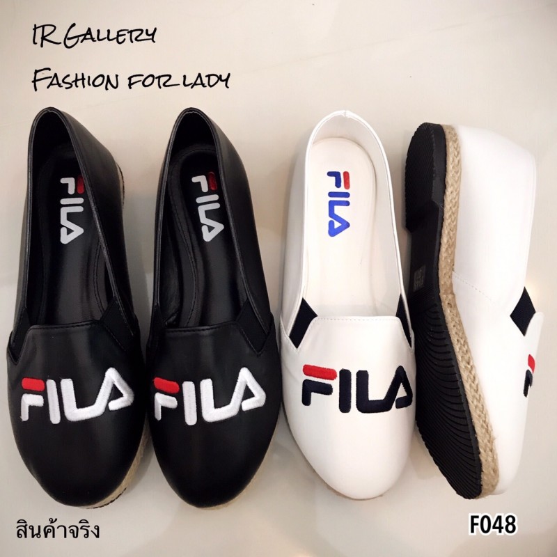 รองเท้าส้นแบน Style Fila (สีขาว)