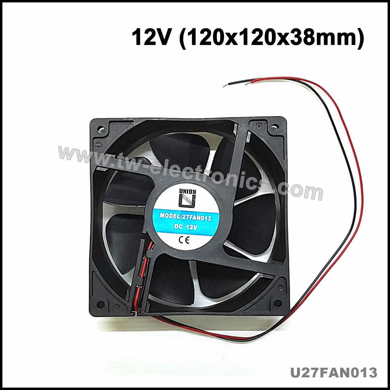 พัดลมระบายความร้อน 12V (120x120x38mm) UNION