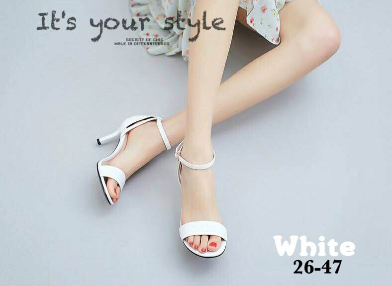 รองเท้าส้นสูงหนังแก้วสไตลแม็กซี่ (สีแดง)