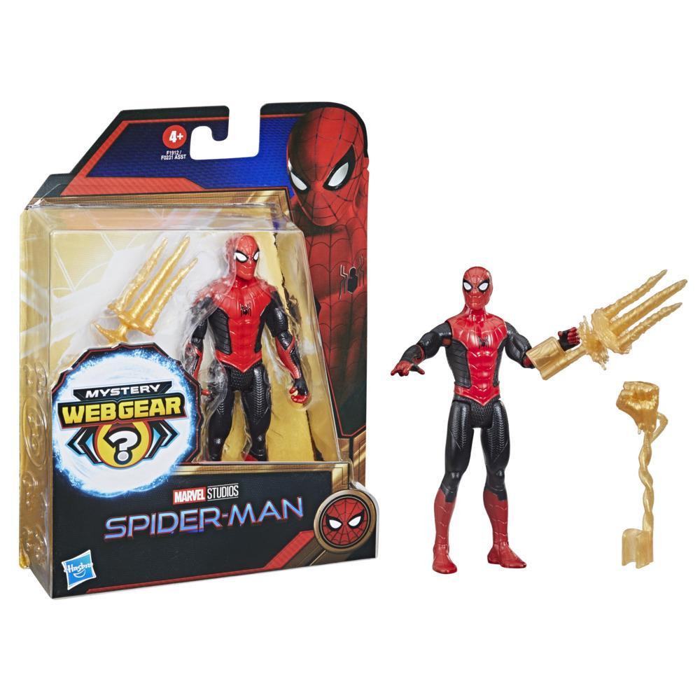 Hasbro Marvel Mystery Web Gear Upgraded Black and Red Suit Spider-Man 6-Inch Action Figure ฮาสโบร มาร์เวล หุ่นโมเดลฟิกเกอร์ เว็บ เกียร์ อัพเกรด แบล็ค แอนด์ เรด สูท สไปเดอร์-แมน ขนาด 6 นิ้ว ลิขสิทธิ์แท้