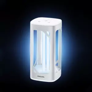ขายถูก Philips โคมไฟแสง UV-C สำหรับยับยั้งเชื้อโรค แบบตั้งโต๊ะ - สีเงิน ผ่านการรับรองจาก สคบ