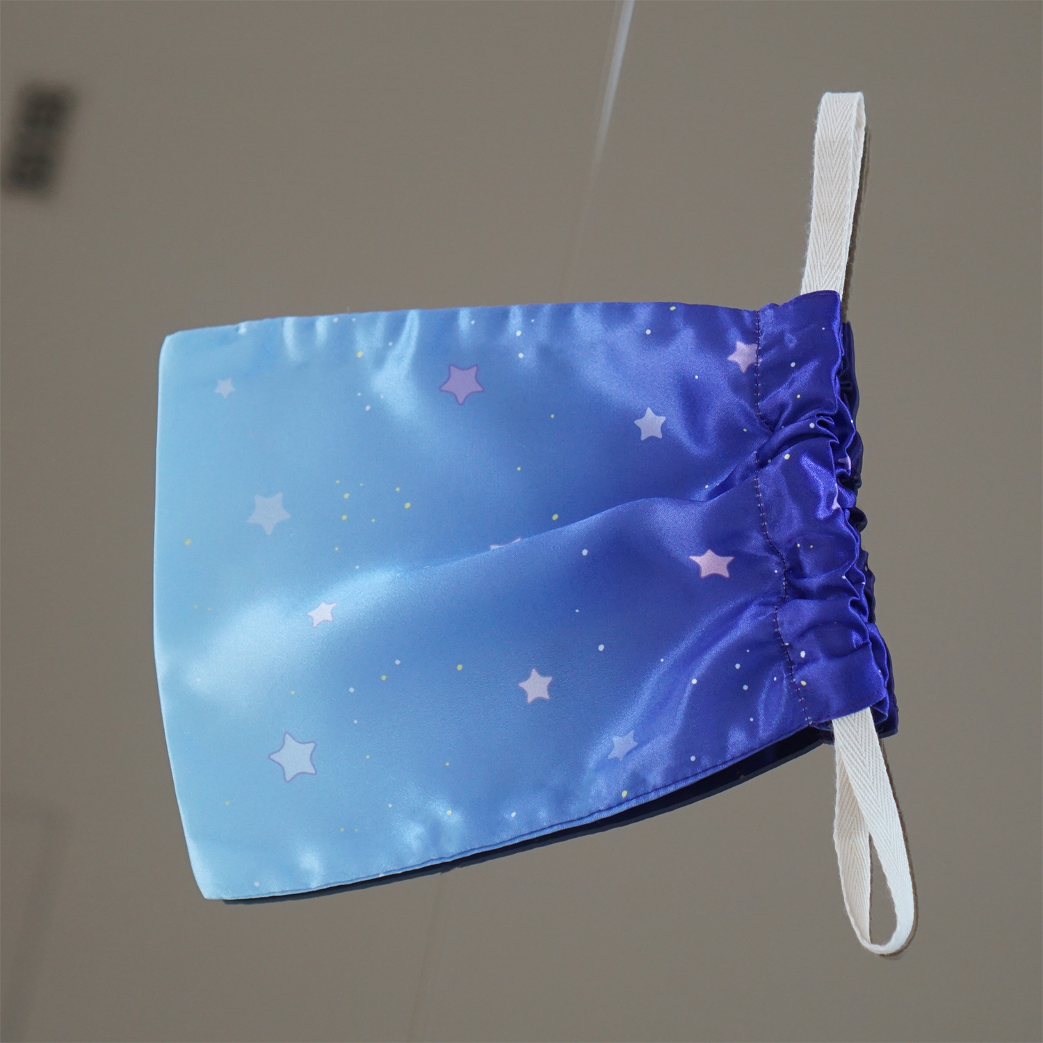 ผ้าคลุมให้นม สั่งทำใส่ชือ ลาย Little Stars - Navy Blue