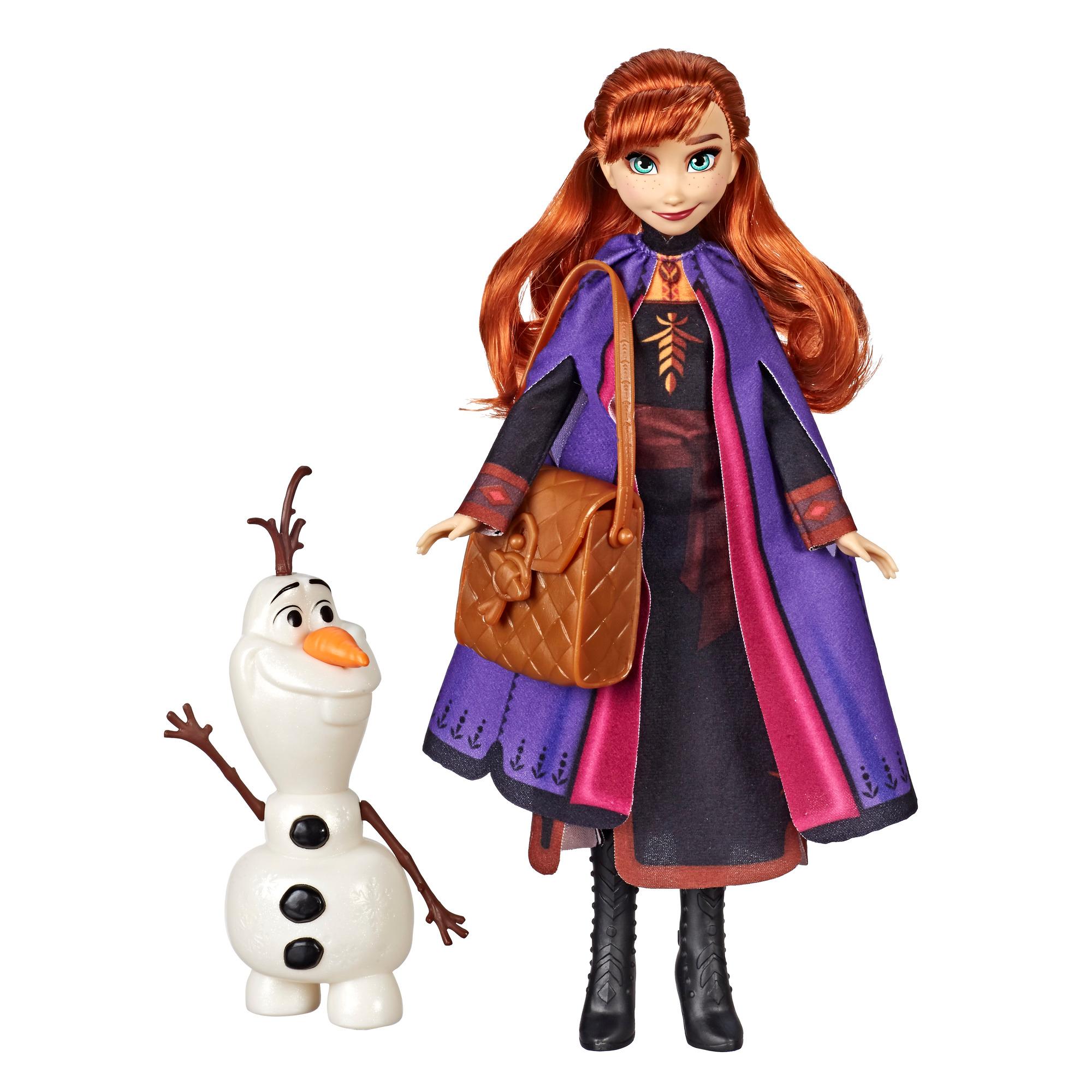 Hasbro Disney Frozen Anna Doll With Buildable Olaf Figure and Backpack Accessory ฮาสโบร ดิสนี่ย์ โฟรเซ่น ตุ๊กตาอันนา สูง 27 ซม. ลิขสิทธิ์แท้