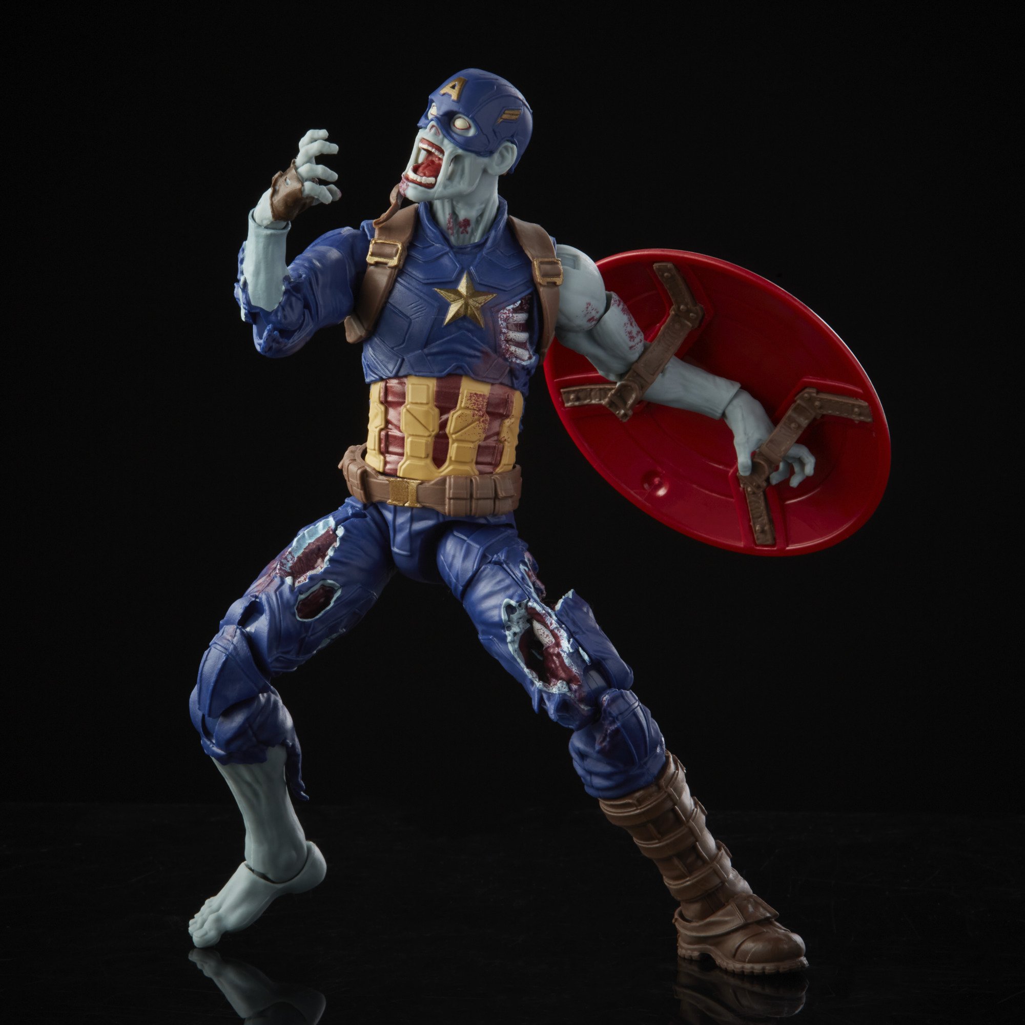Hasbro Marvel Legends Series What If Zombie Captain America 6-inch Figure ฮาสโบร มาร์เวล เลเจนด์ ซีรี่ย์ส หุ่นโมเดลฟิกเกอร์ วอท อีฟ ซอมบี้ กัปตัน อเมริกา ขนาด 6 นิ้ว ลิขสิทธิ์แท้