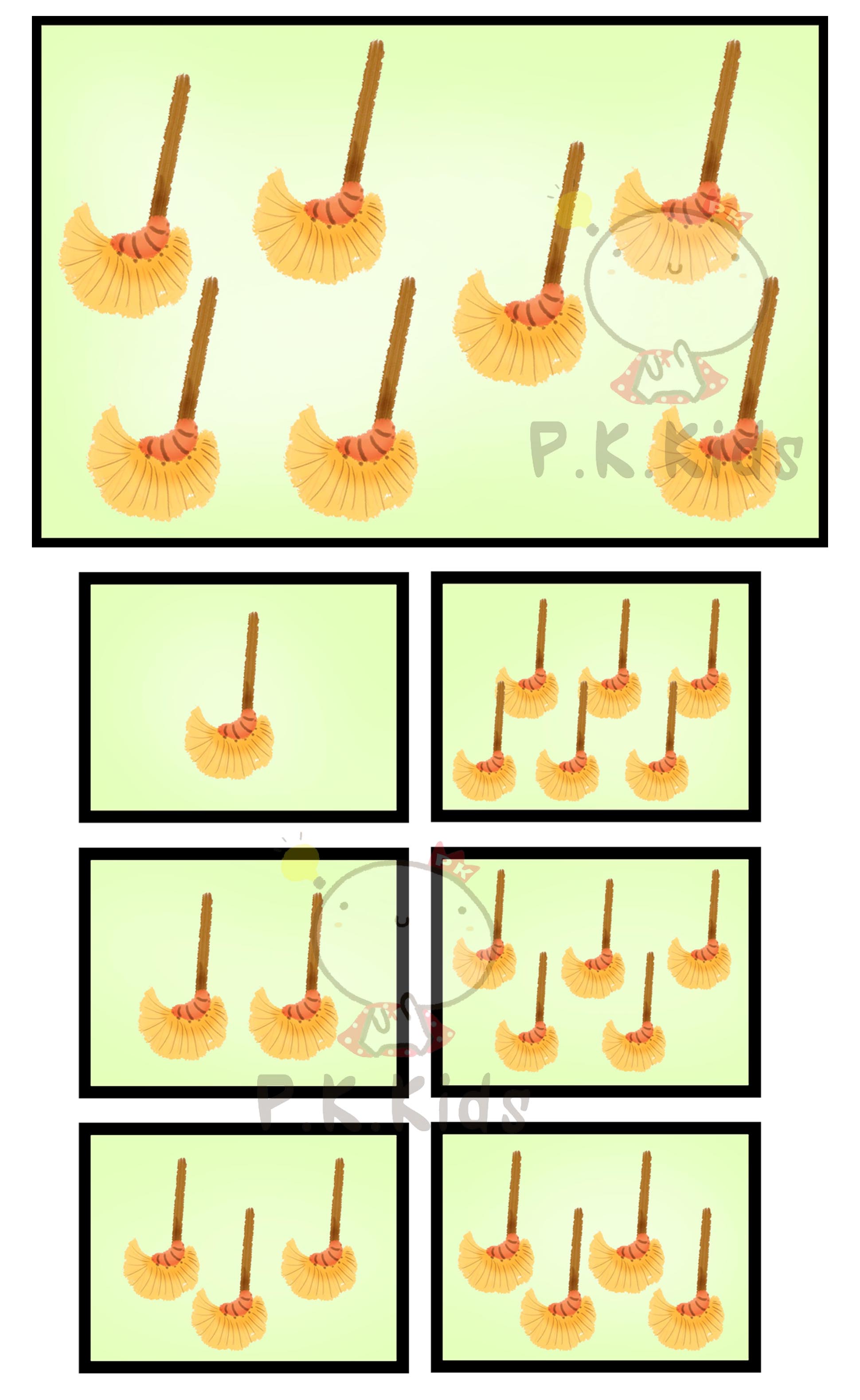 พื้นฐานการบวก จำนวน 7 : ไม้กวาด