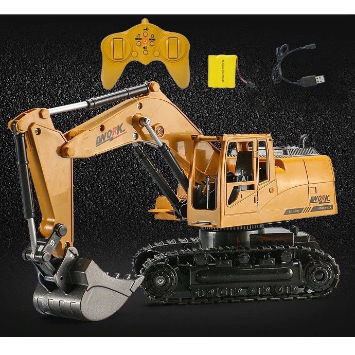 รถขุดบังคับ เล่นง่ายมากๆ รถแม็คโครบังคับ รถตักดิน รถแม็คโคร รถบังคับ