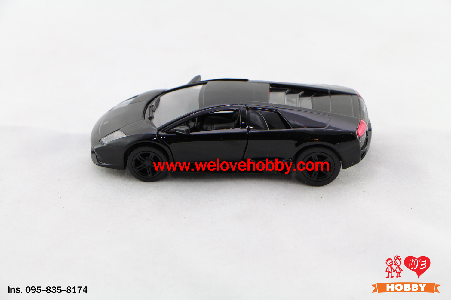 โมเดลรถ Lamborghini Murciélago LP640 สีดำ Scale 1:36