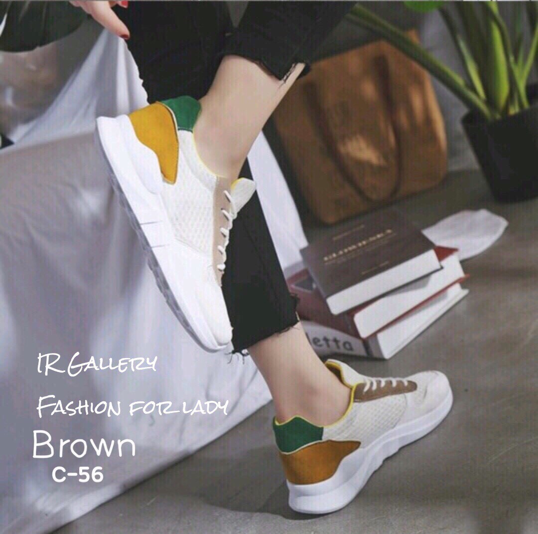 รองเท้าผ้าใบทรงsport style fila (สีเหลือง)