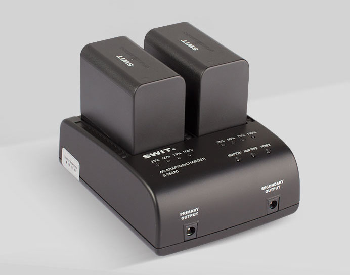 S-3602F 2-ch SONY NP-F Charger and Adaptor