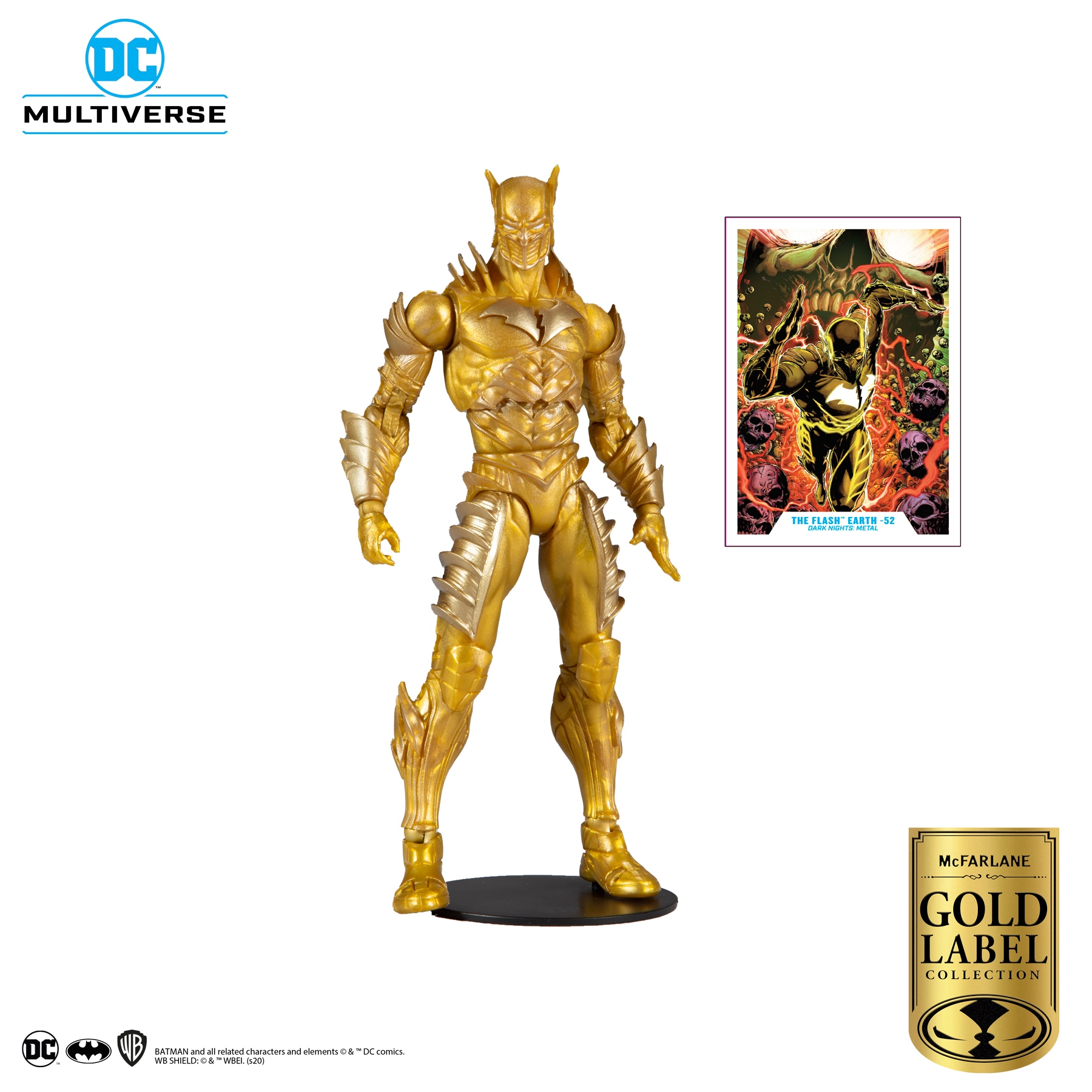 McFARLANE DC Multiverse The Flash Earth-52 (Gold Label Collection) แมคฟาร์เลน ดีซี มัลติเวิร์ส หุ่นโมเดลฟิกเกอร์ เดอะ แฟลช เอิร์ท-52 ขนาด 7 นิ้ว ลิขสิทธิ์แท้
