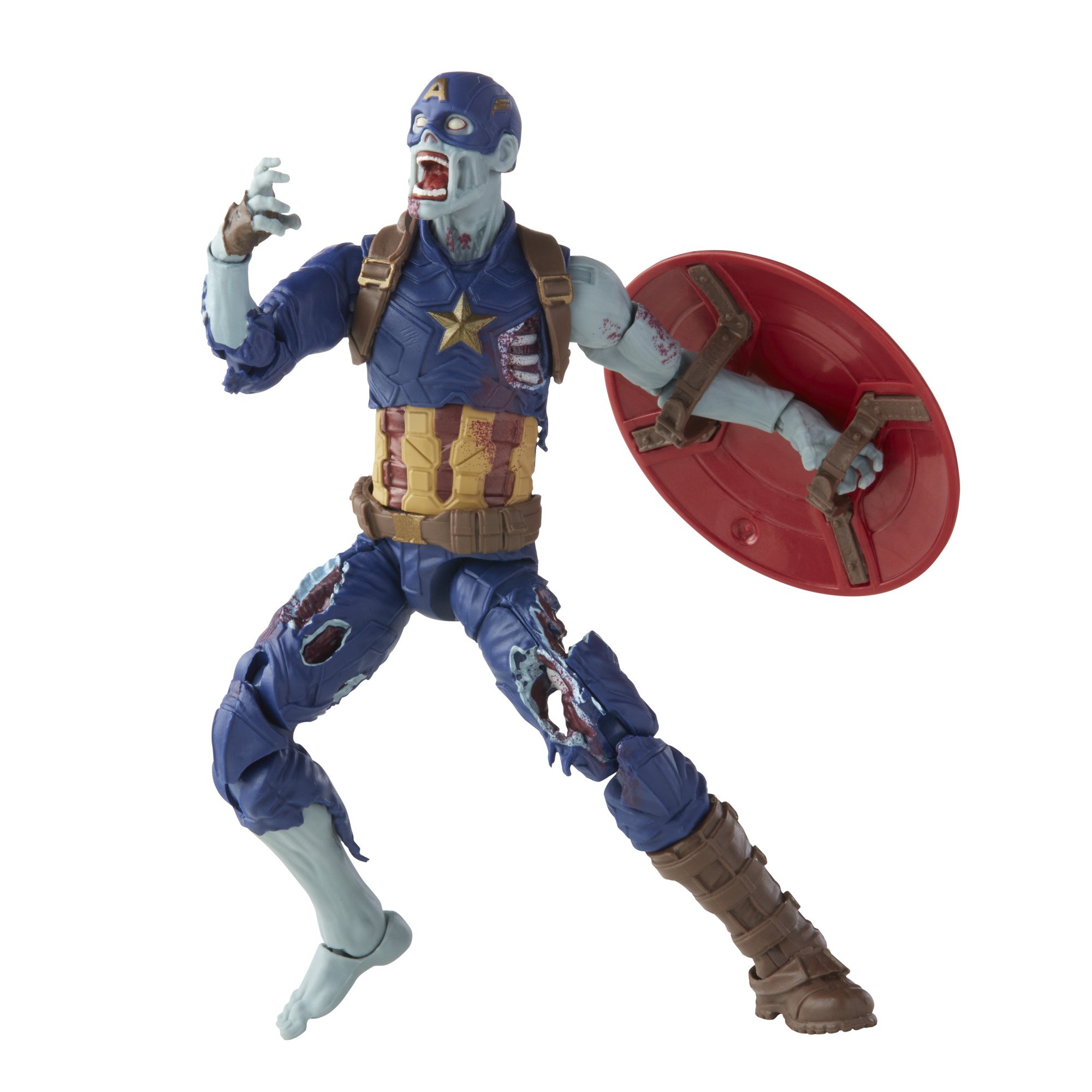 Hasbro Marvel Legends Series What If Zombie Captain America 6-inch Figure ฮาสโบร มาร์เวล เลเจนด์ ซีรี่ย์ส หุ่นโมเดลฟิกเกอร์ วอท อีฟ ซอมบี้ กัปตัน อเมริกา ขนาด 6 นิ้ว ลิขสิทธิ์แท้