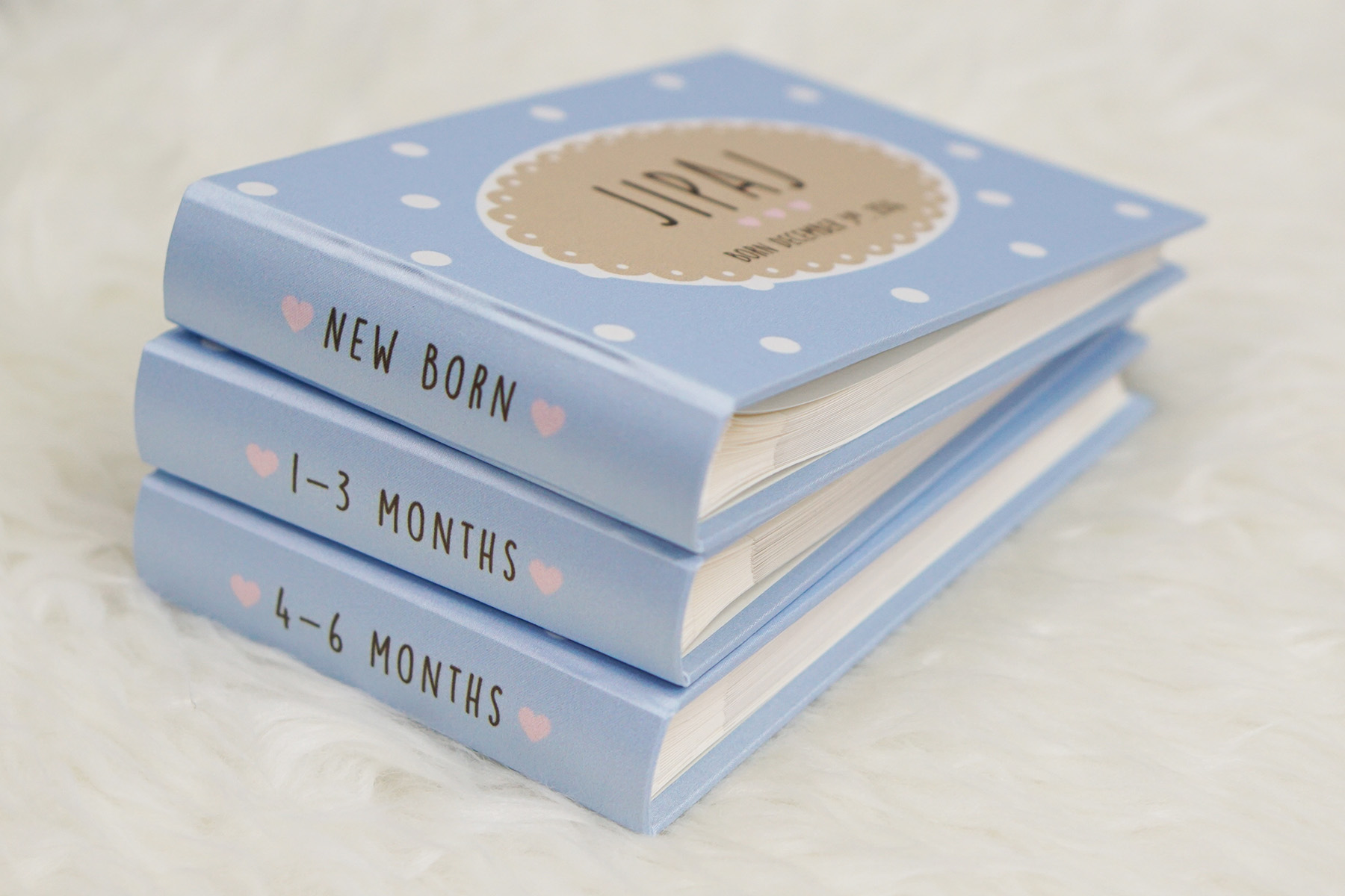 อัลบั้มสั่งทำใส่ชื่อ ลาย Polka Dot - Oval Label