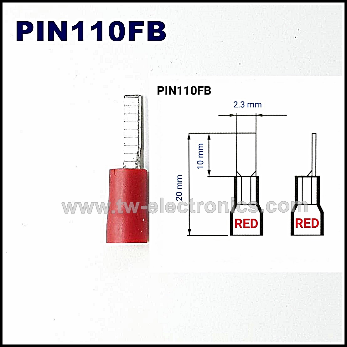 หางปลาหัวก้านไม้ขีด แบบแบน หุ้ม(สีแดง) T-Lug / PIN110FB