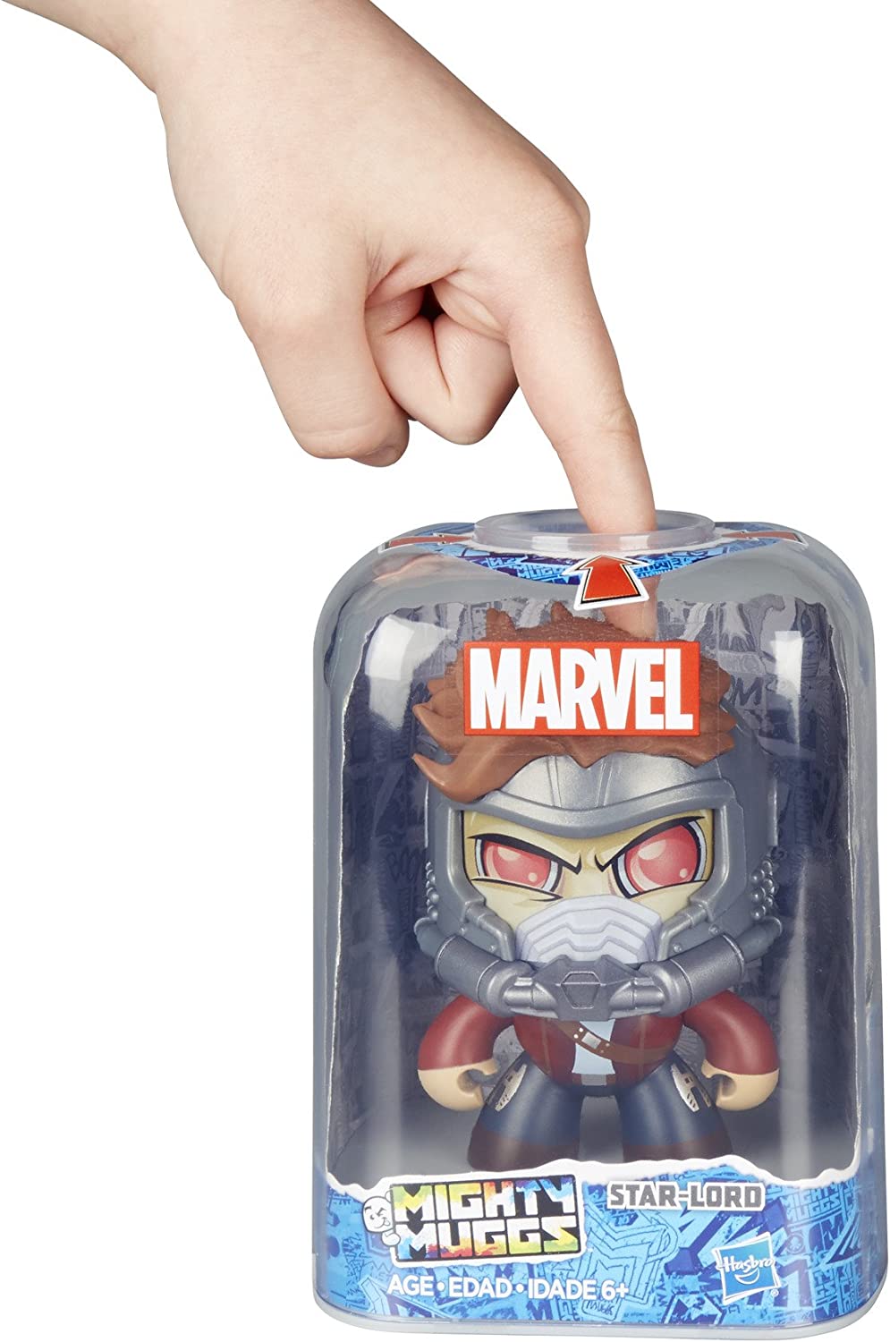 Hasbro Marvel Avengers Mighty Muggs Star-Lord ฮาสโบร มาร์เวล อเวนเจอร์ส ไมตี้ มักส์ สตาร์-ลอร์ด ตุ๊กตาเปลี่ยนหน้าได้ ลิขสิทธิ์แท้