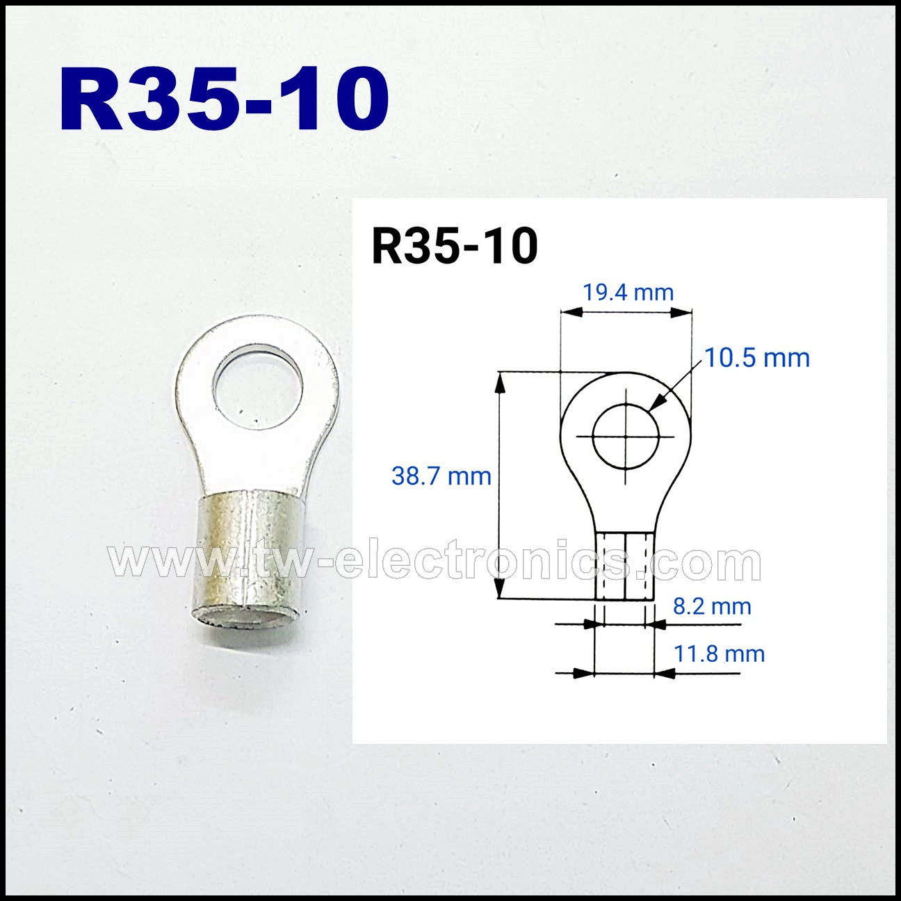 หางปลากลม เปลือย T-LUG / R35-10