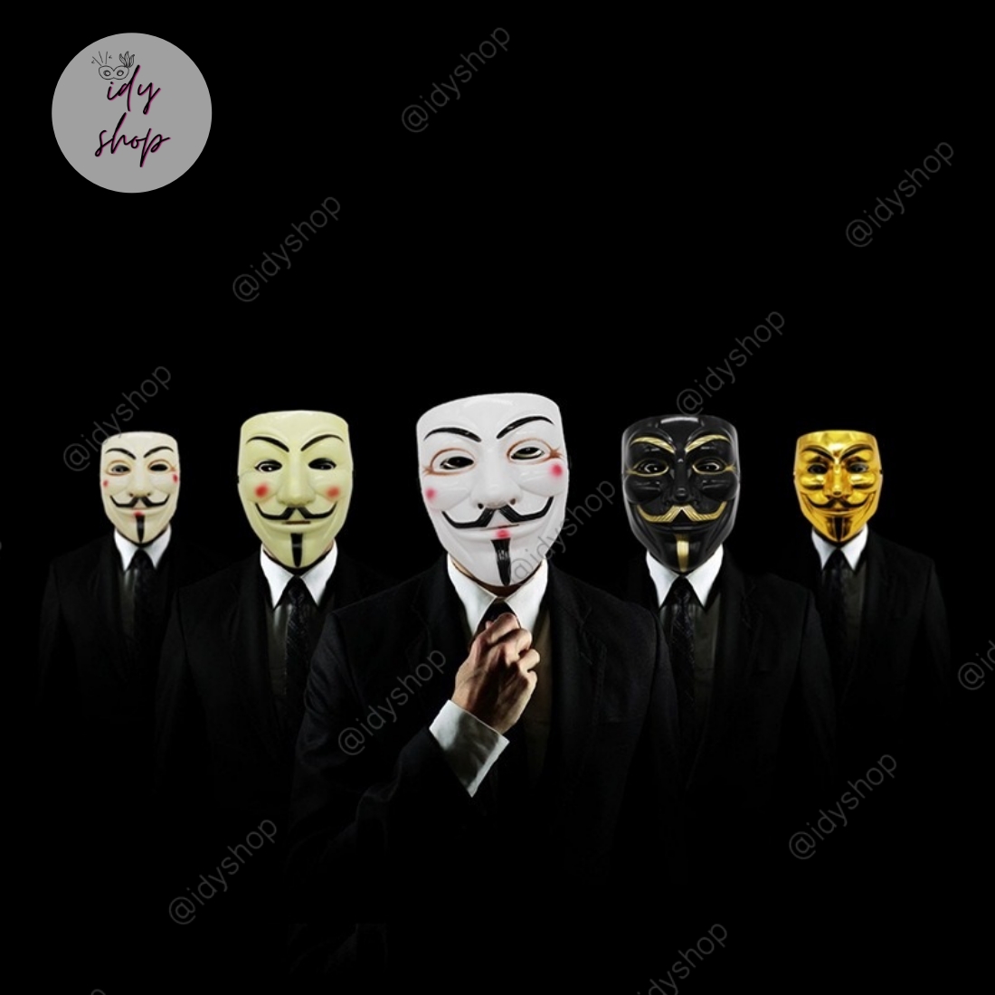หน้ากากปาร์ตี้ V FOR Vendetta Anonymous Vendetta Guy Fawkes Hacker หน้ากากปาร์ตี้ฮาโลวีน จากภาพยนต์เรื่อง V for Vendetta idyshop