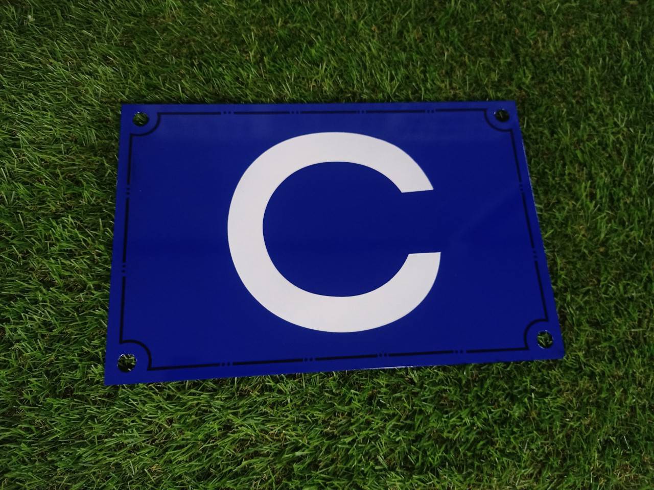 ป้ายอลูมิเนียมกัดกรด ลงสีตามแบบ A-B-C