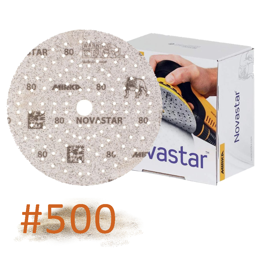 Novastar กระดาษทรายกลม 6นิ้ว 121H เบอร์ #500