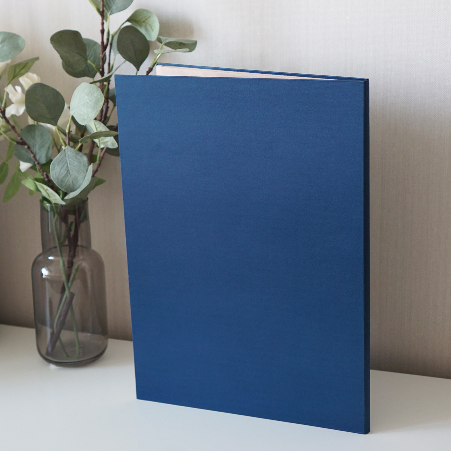 แฟ้มโฉนดที่ดิน สั่งทำใส่ข้อความ ลาย Minimal - Navy