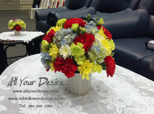 แจกันดอกไม้สด VA 009 - ราคาแจกันละ 890 บาท