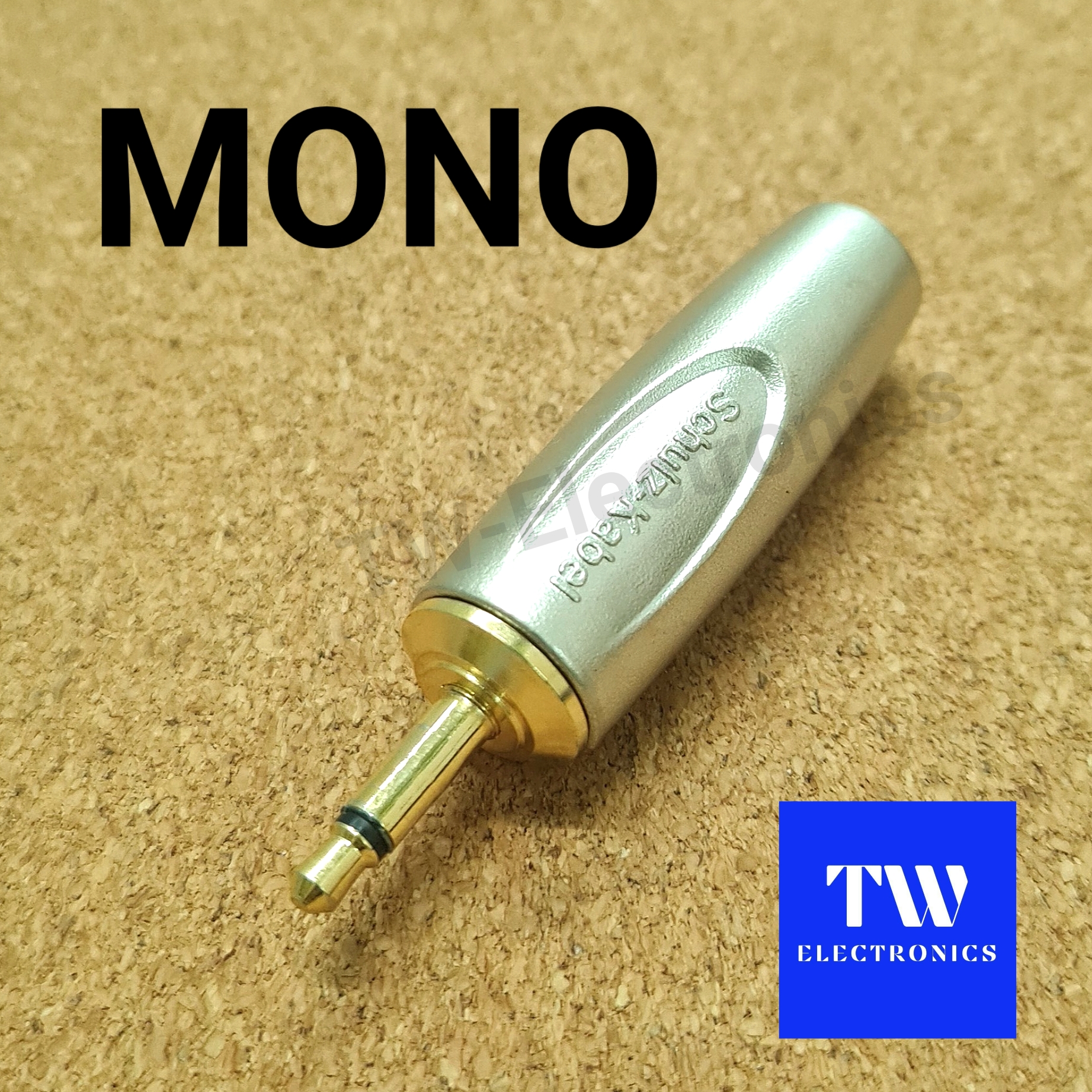 3.5mm Mono (ตัวผู้) บรอนซ์เทา,หัวทอง / RMP602S