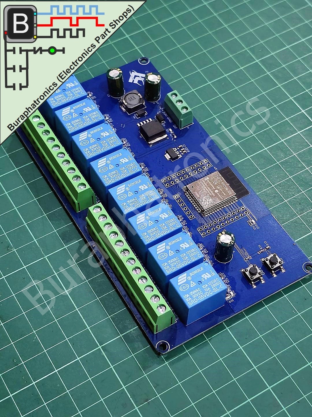 ESP32 WIFI Relay 8 Channel 5-30VDC (บอร์ด ESP32 + Relay 8 ช่อง)