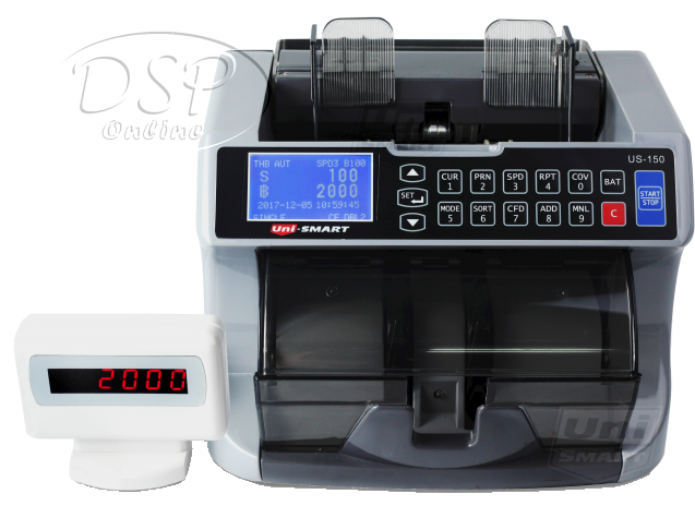 ขายถูก UNI-SMART เครื่องนับธนบัตรและตรวจจับธนบัตรต่างชนิด รุ่น US-150D รับประกันศูนย์
