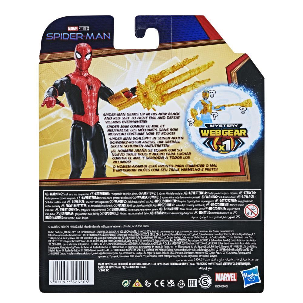 Hasbro Marvel Mystery Web Gear Upgraded Black and Red Suit Spider-Man 6-Inch Action Figure ฮาสโบร มาร์เวล หุ่นโมเดลฟิกเกอร์ เว็บ เกียร์ อัพเกรด แบล็ค แอนด์ เรด สูท สไปเดอร์-แมน ขนาด 6 นิ้ว ลิขสิทธิ์แท้