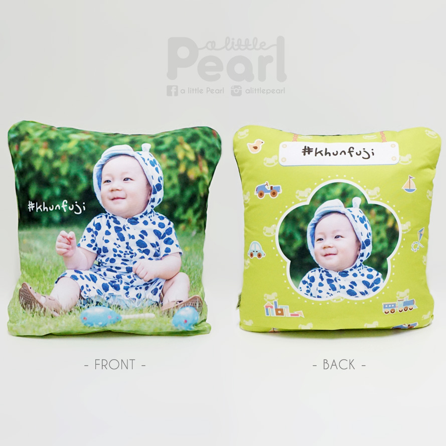 หมอนของขวัญ ใส่รูปถ่าย ทรงสี่เหลี่ยมจตุรัส Portrait Photo Square Pillow