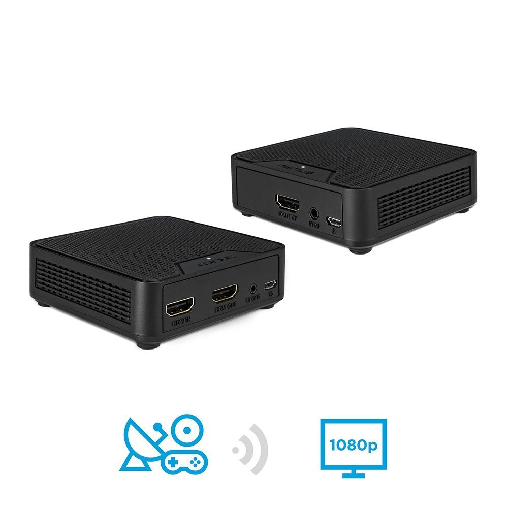 Nyrius Wireless HDMI Video Transmitter & Receiver System w/ IR Remote Extender for Streaming HD 1080p 3D Video & Digital Audio from A/V Receiver, Cable/Satellite, Blu-ray, PC to HDTV/Projector (WS54)