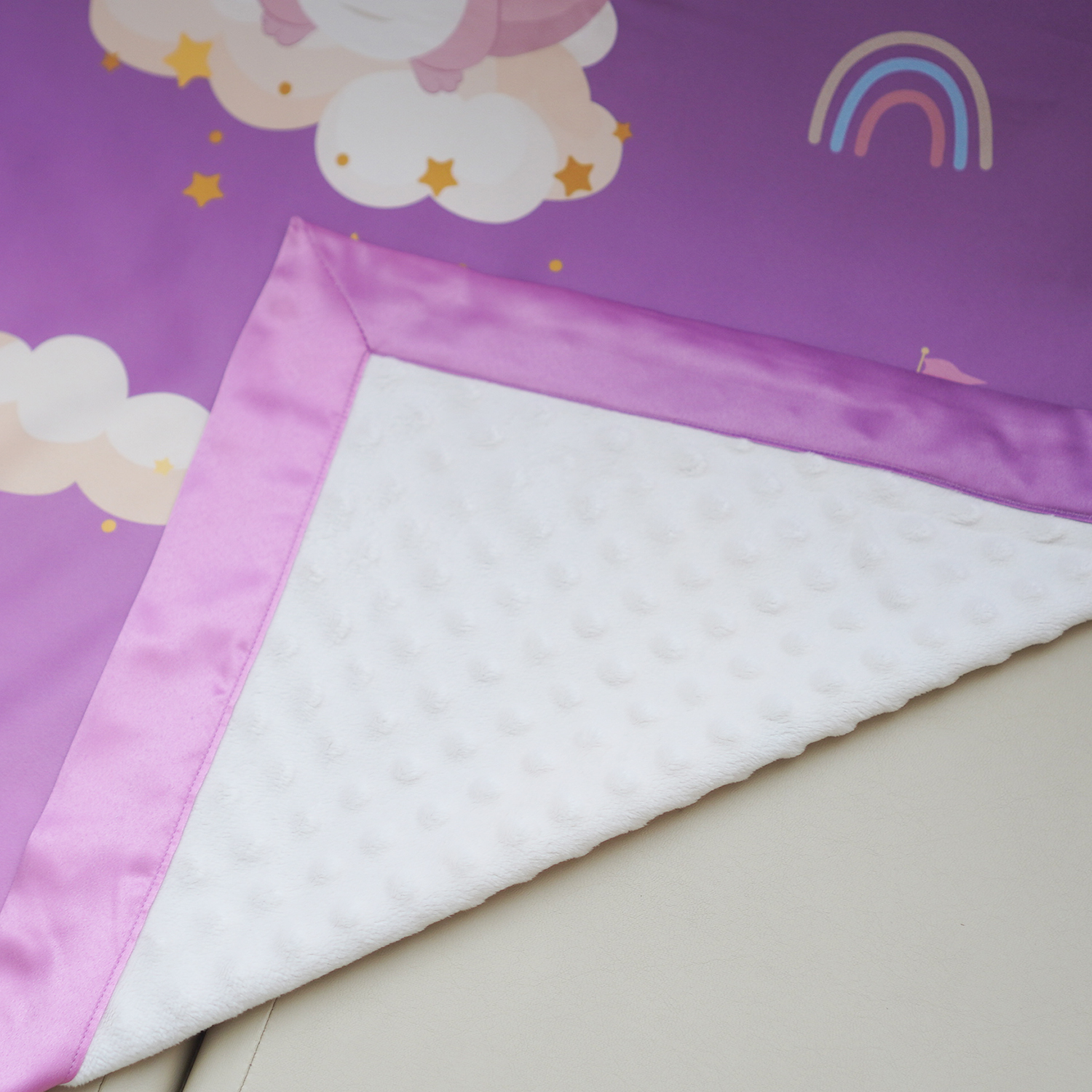 ผ้าห่ม Milestone ลาย Dragon - Purple/Pink