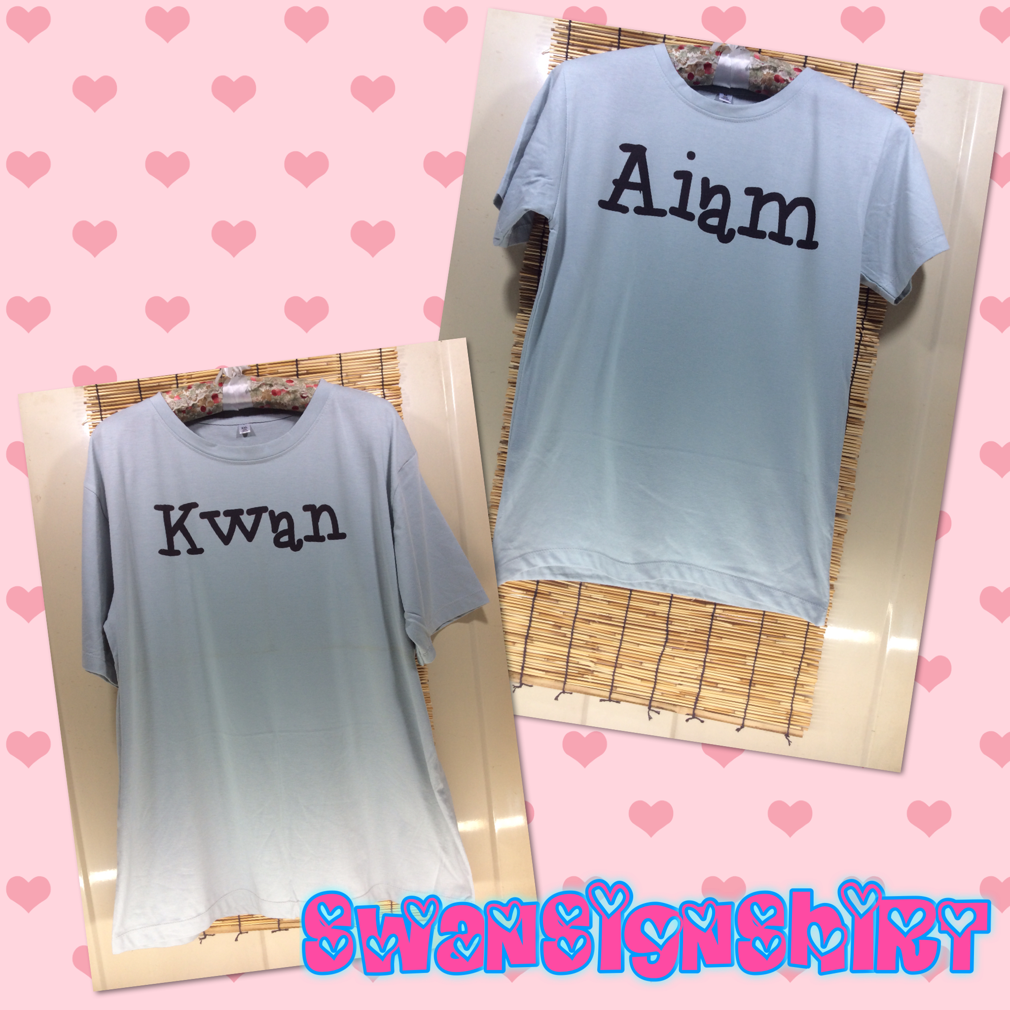 เสื้อยืด เสื้อคู่ สกรีนชื่อ