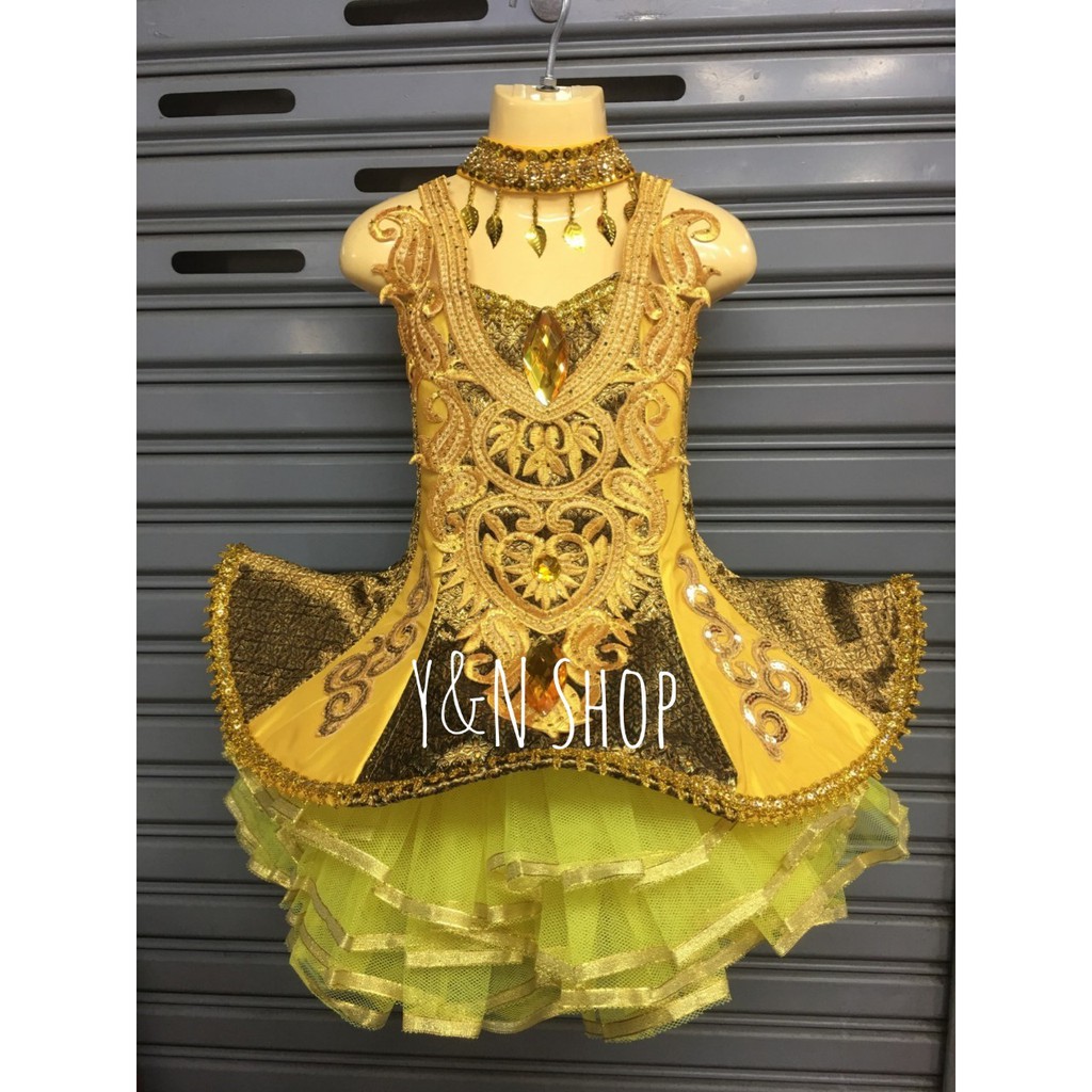 ชุดดรัมเมเยอร์ ชุดกีฬาสี คอทอง ชุดดรัมเมเยอร์เด็ก ชุดเชียร์ลีดเดอร์เด็ก