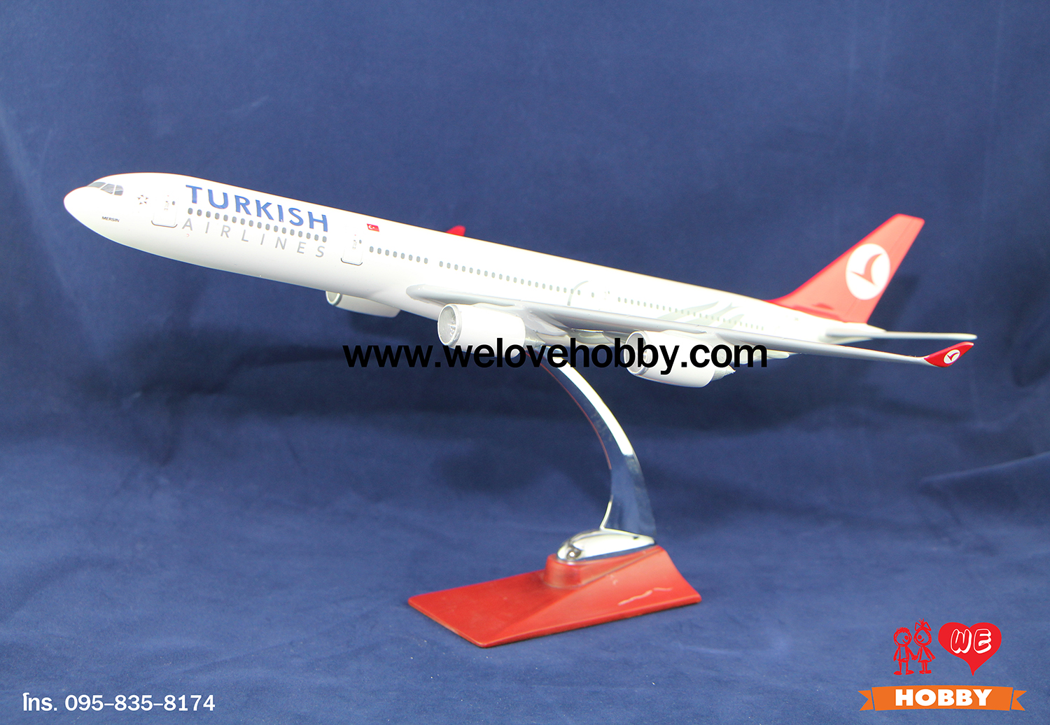 โมเดลเครื่องบิน Turkish Airlines (Airbus A340) ตุรกี ลำใหญ่