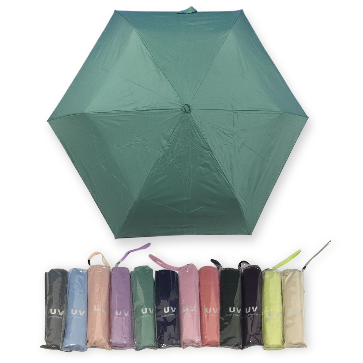 ร่มGBU3ตอนแบนเบารหัสGM345ยูวีดำ