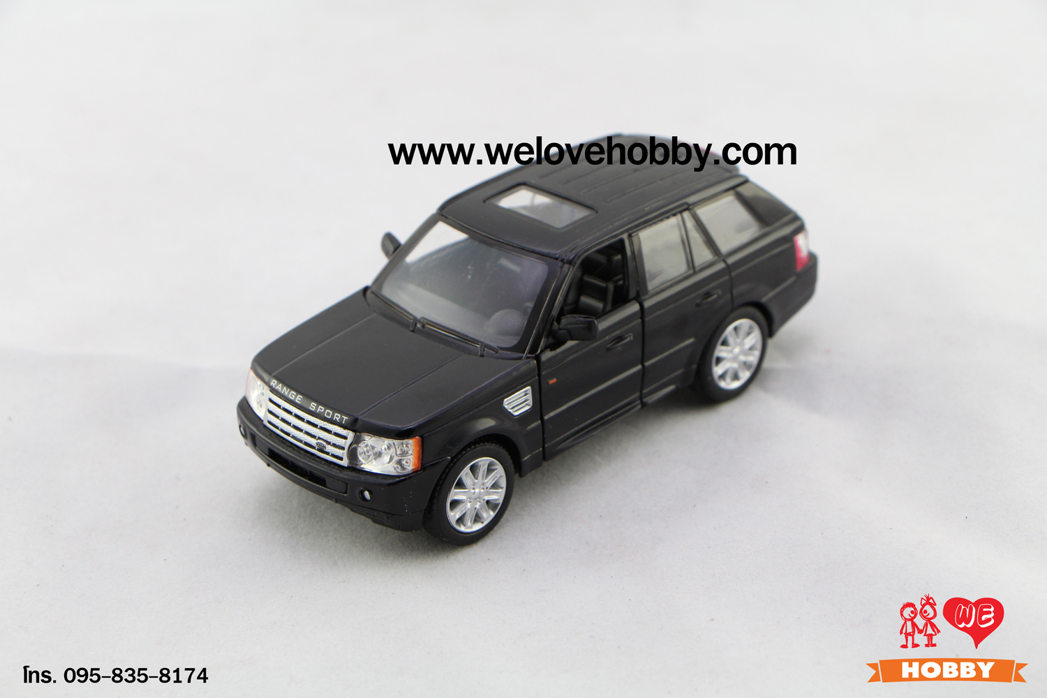 โมเดลรถ Range Rover Sport สีดำ Scale 1:38