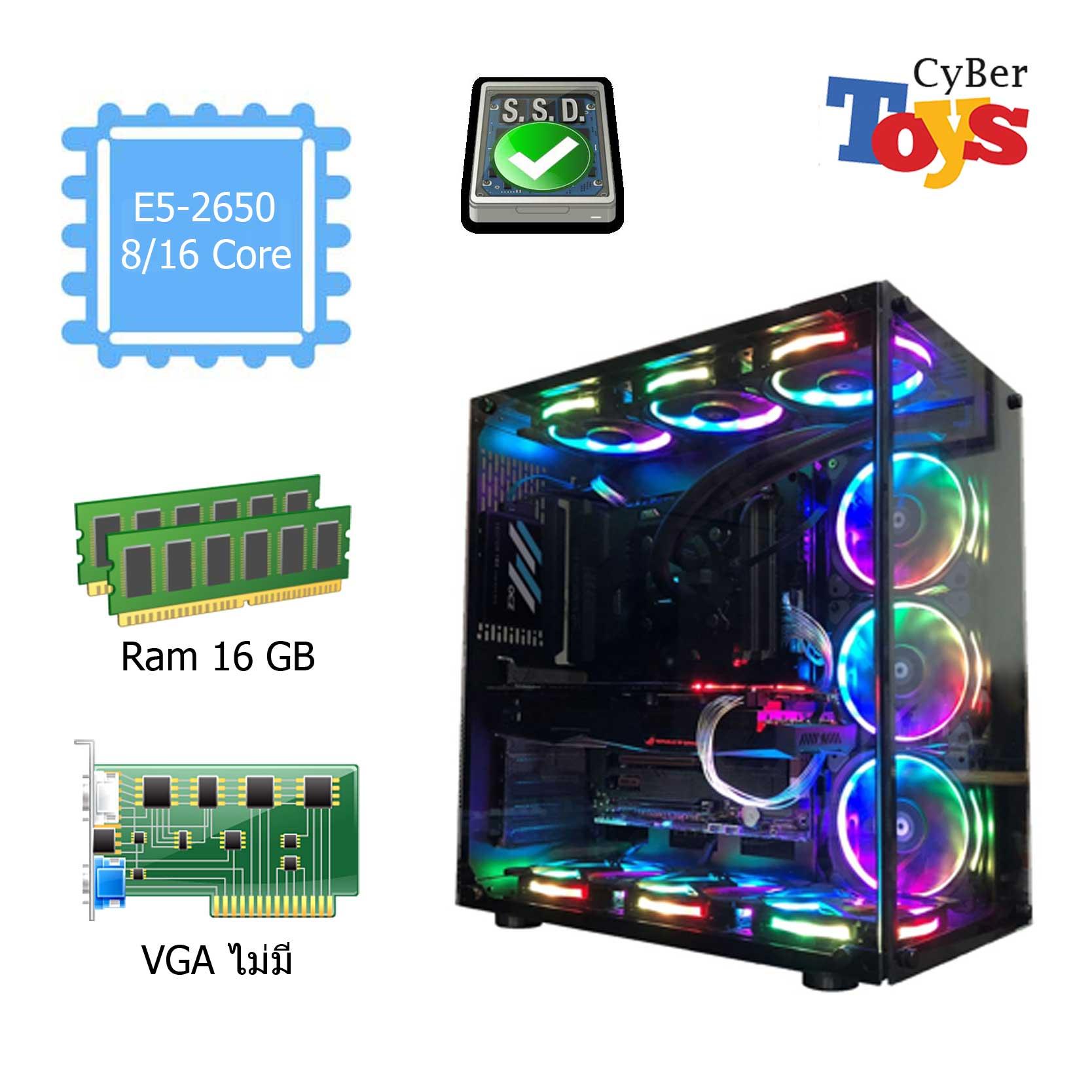 คอมสำหรับงานออกแบบ และเล่นเกมส์ WorkStation 8/16Core Ram 16 G