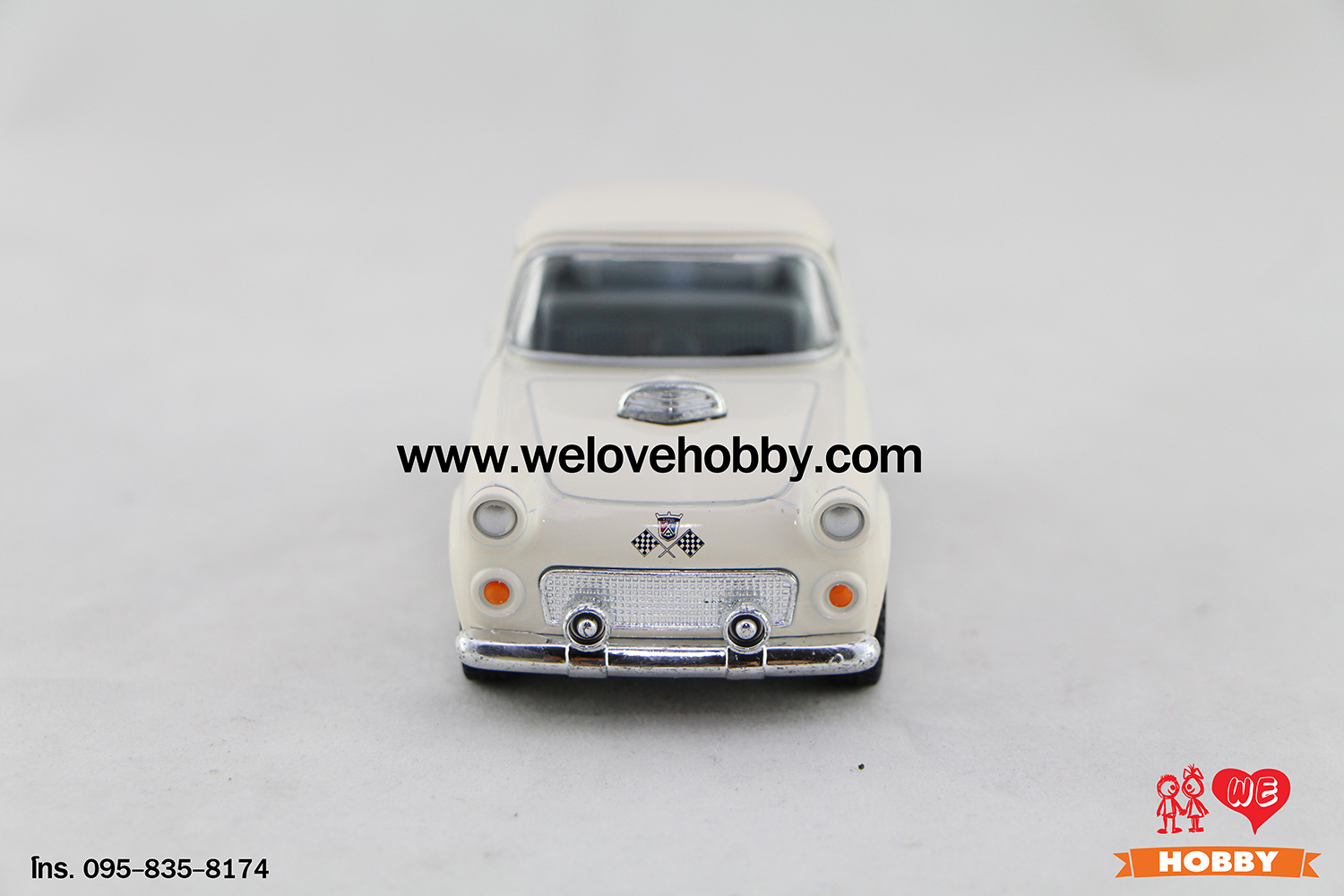 โมเดลรถคลาสสิค1955 Ford Thunderbird ไซส์เล็ก สีเขียว Scale : 4”