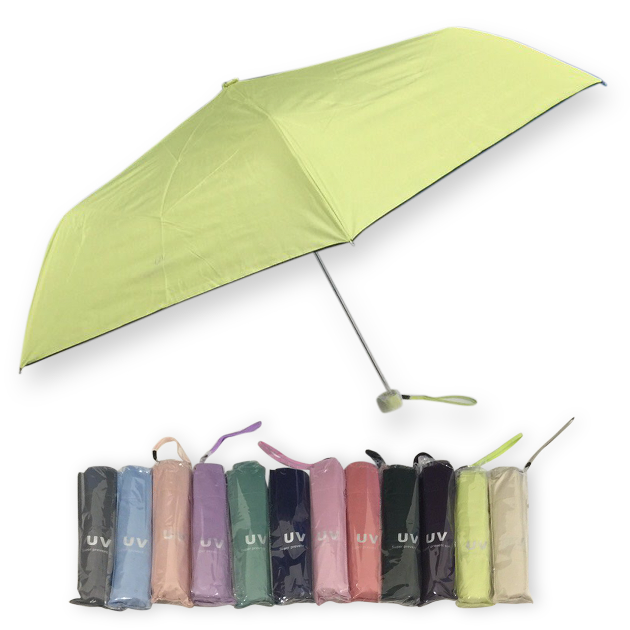 ร่มGBU3ตอนแบนเบารหัสGM345ยูวีดำ