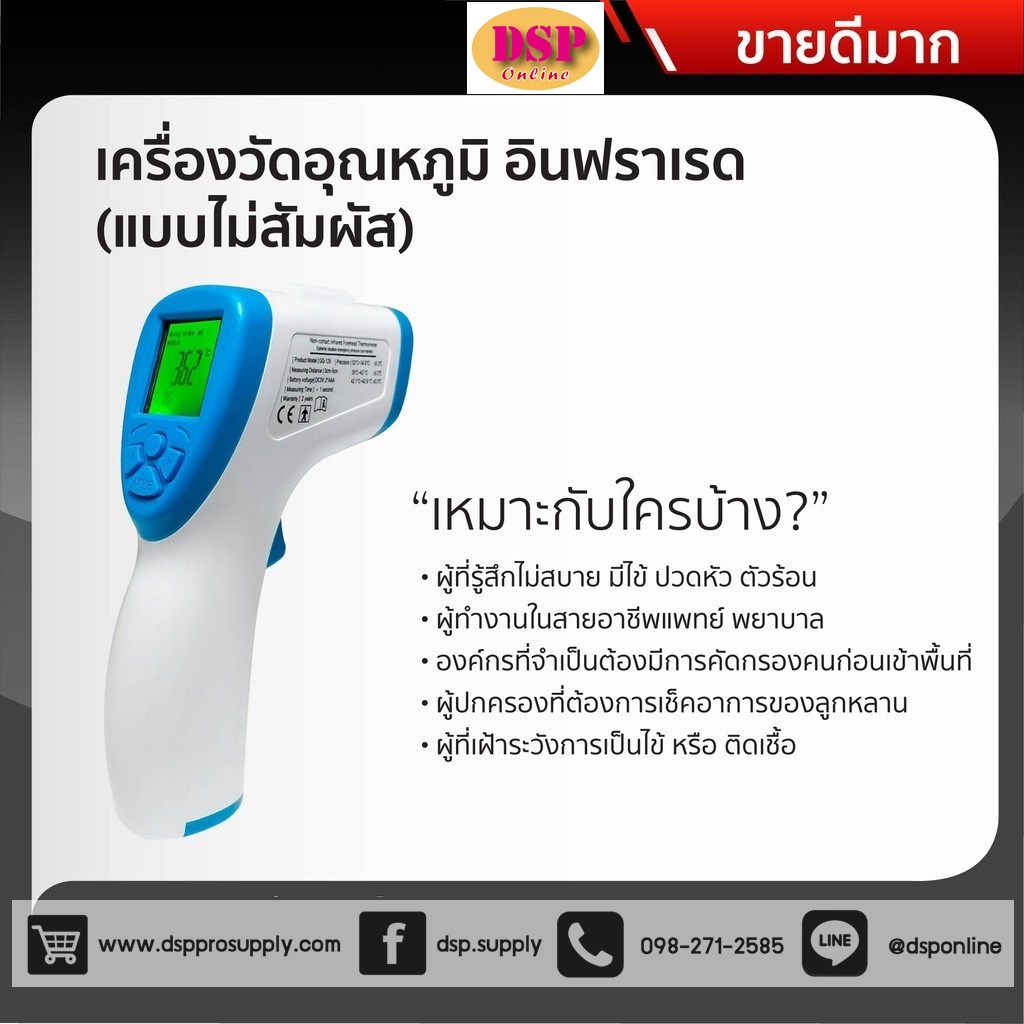 ขายถูก เครื่องวัดอุณหภูมิ NEX Infrared Thermometer GQ129 เครื่องวัดไข้ อินฟราเรด รับประกัน1ปีศูนย์ ⭐️BEST SELLER⭐️ ขายดีอันดับ 1