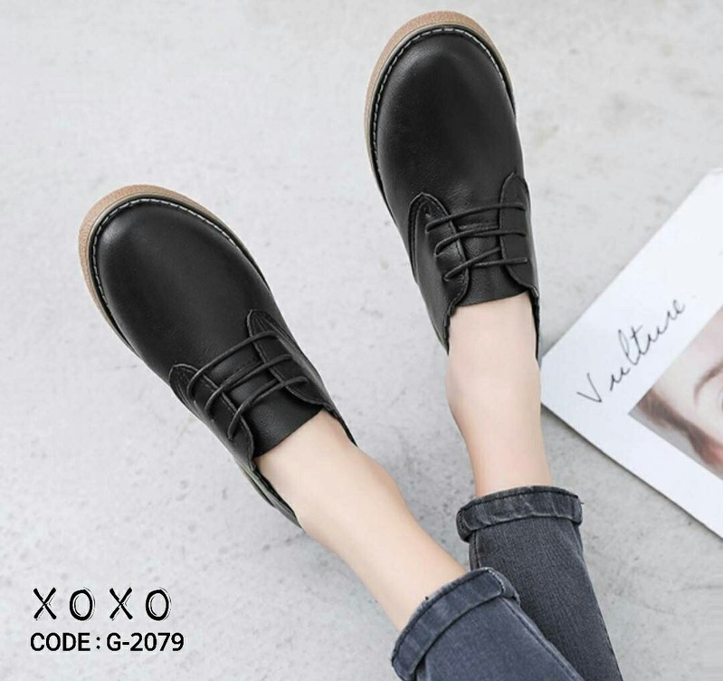 รองเท้าใบpuสไตล์เทย์ (สีดำ)