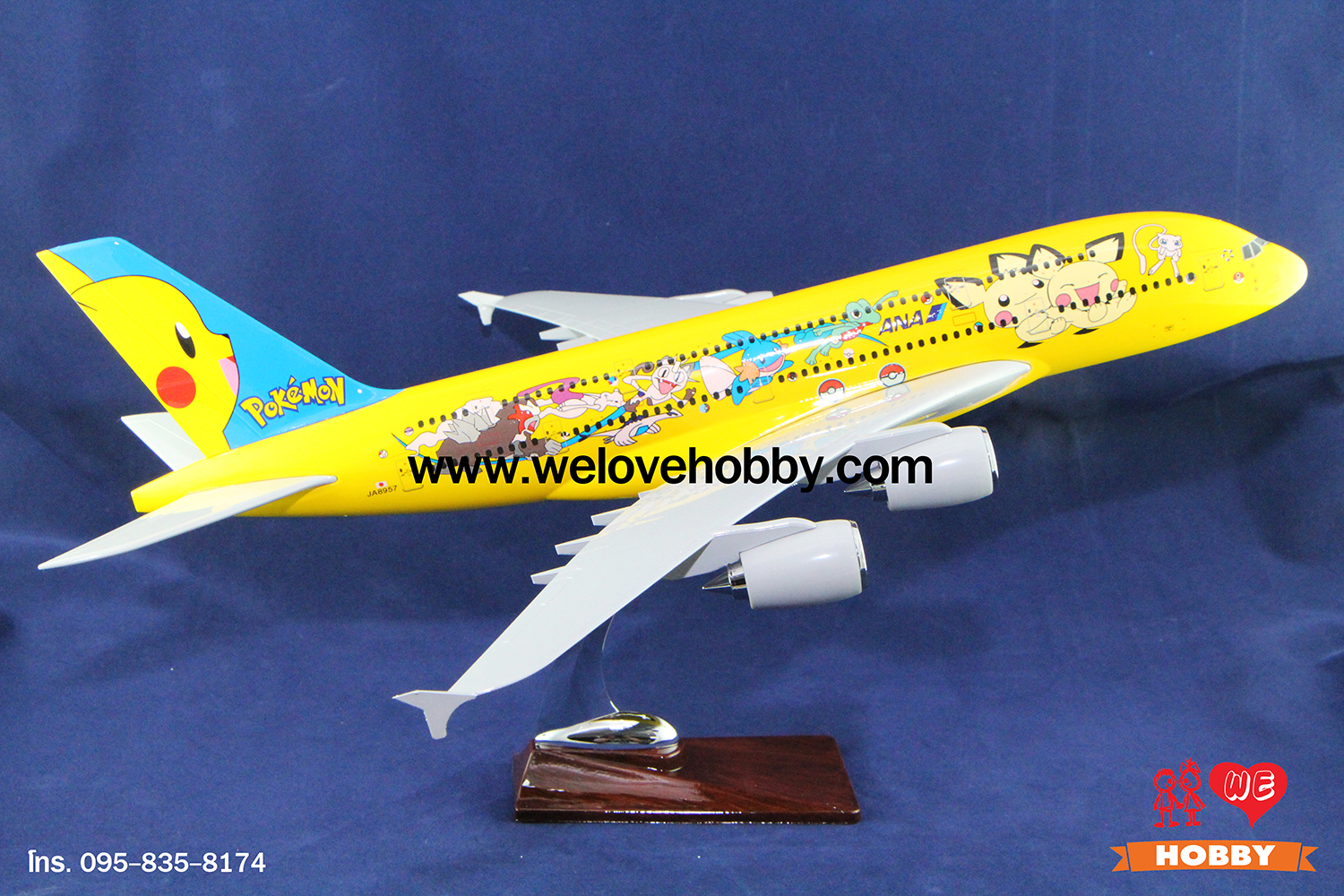 โมเดลเครื่องบิน ANA All Nippon Airways (Boeing 747) ลายโปเกม่อน ญี่ปุ่น ลำใหญ่