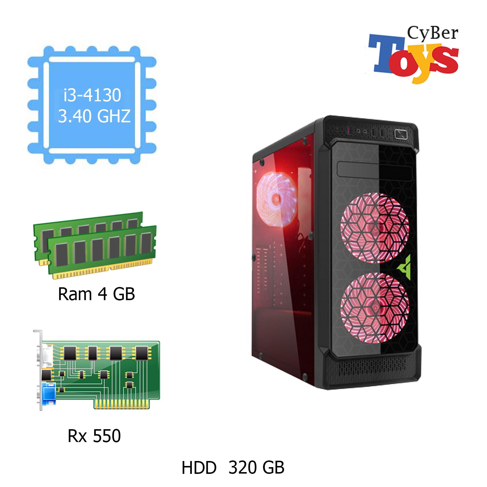 Computer PC i3 เหมาะสำหรับเล่นเกมส์ Rx550 สำหรับคนชอบสาย RGB Case i4-40