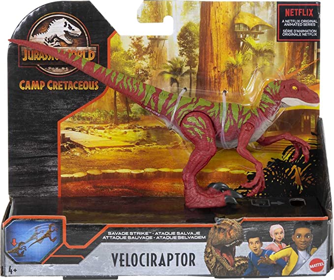 Mattel Jurassic World Savage Strike Velociraptor (HBX31) แมทเทล จูราสสิค เวิลด์ ของเล่นแอ็กชั่นฟิกเกอร์ไดโนเสาร์ เวโลซีแรปเตอร์