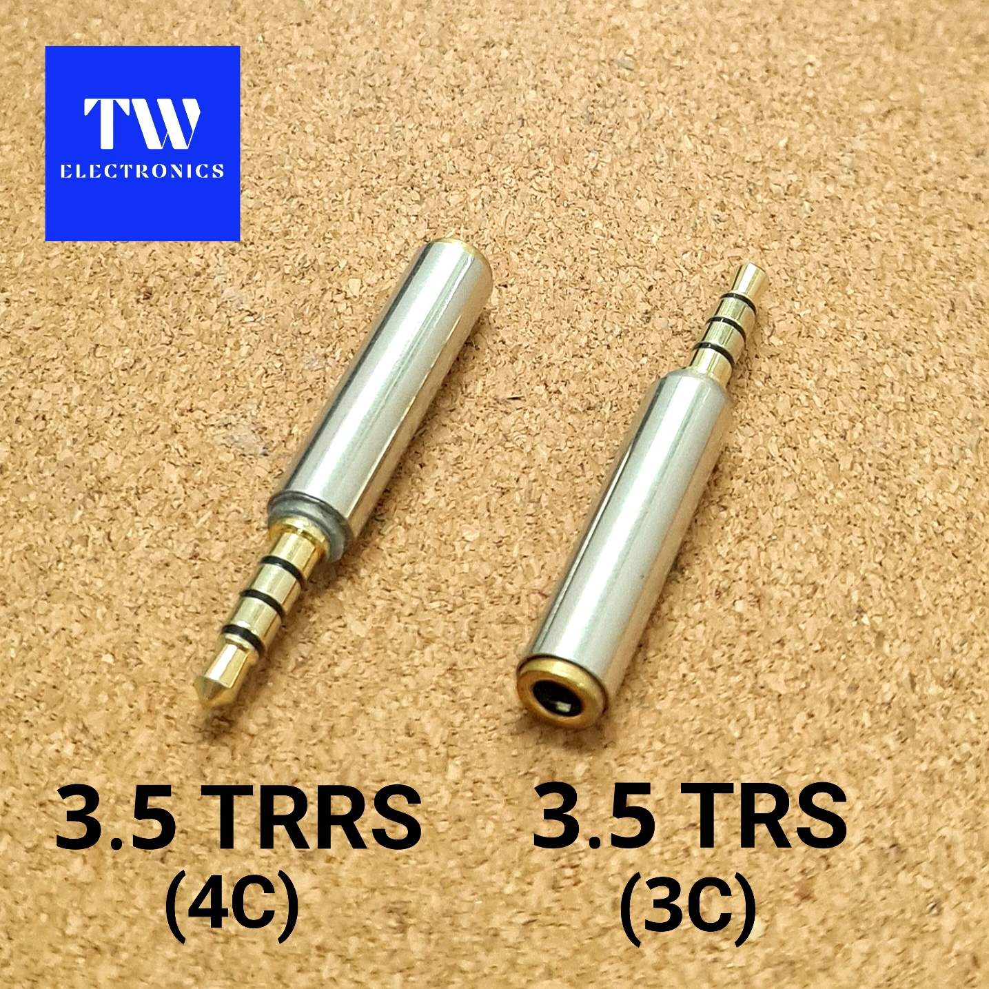 หัวแปลง 3.5mm TRRS (4C) ตัวผู้ / 3.5mm TRS (3C) ตัวเมีย