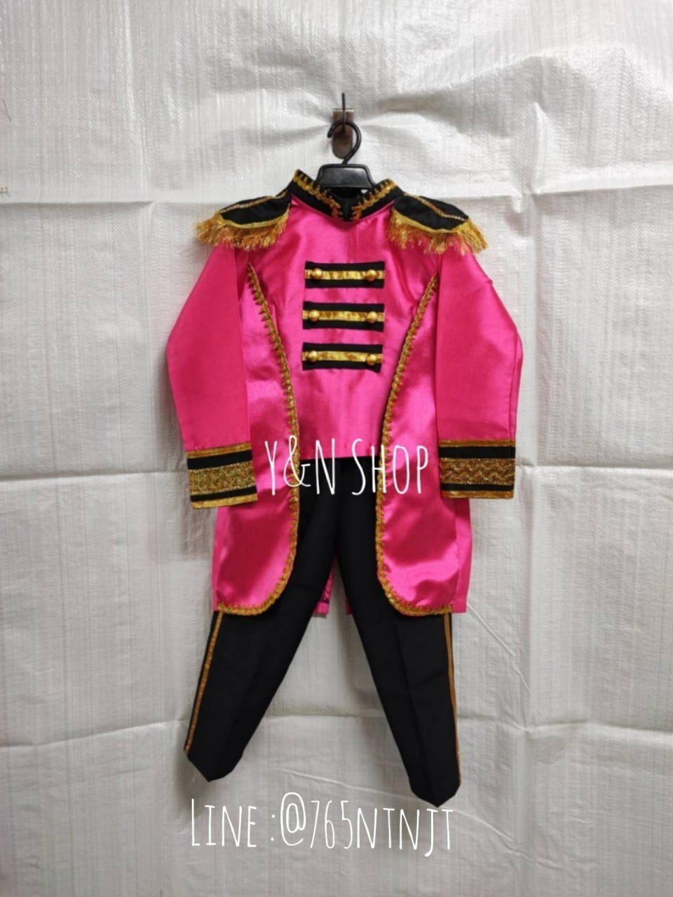 Y&NShop ชุดดรัมเมเยอร์ ชุดเชียร์ลีดเดอร์ เด็กชายอนุบาล-ประถมต้น ชุดผ้าไหมอิตาลี