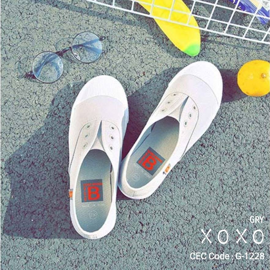 รองเท้าผ้าใบสีลูกกวาดไร้เชือก (6สี)