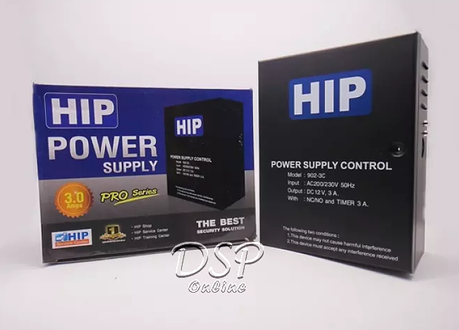 ขายถูก HIP ตู้ Power Supply 902-3C ,12V 3A (มีช่องใส่ Batt 12V3AH ต้องซื้อเเบตเพิ่ม) สำหรับ Access Control