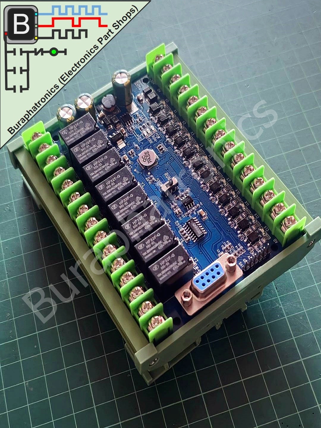 PLC FX2N-20MR (บอร์ด PLC input 12 / output 8)